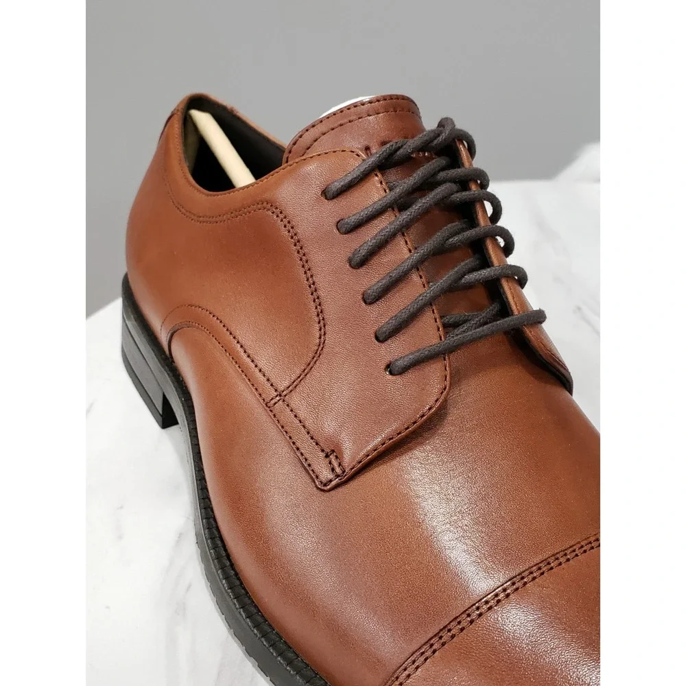NEW NO BOX SIZE 8 COLE HAAN Cap Toe Oxford Mens Leather British Tan Brown loafer